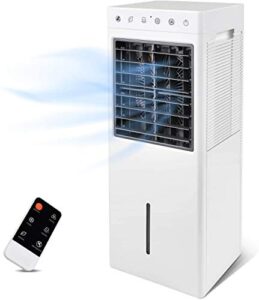 healsmart 30'' evaporative air cooler fan with humidification, repellent and anion function, 2 gallon water tank, 3 speeds setting, remote control, white