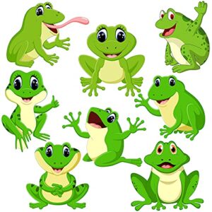 48 pieces funky frogs cut-outs cute frog accent bulletin board cut-outs spring bulletin board school classroom cutouts summer fall theme party cool jumping frogs cutouts with glue point dots