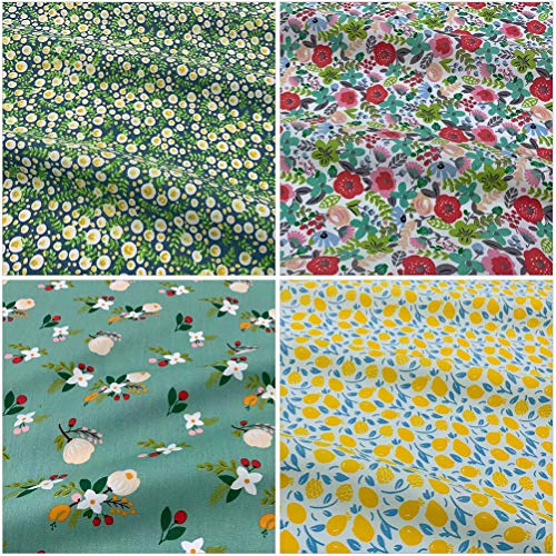 PRETYZOOM 7pcs Sewing Floral Fabric DIY Patchwork Bundle Craft Quilting Cotton Cloth Party Supplies