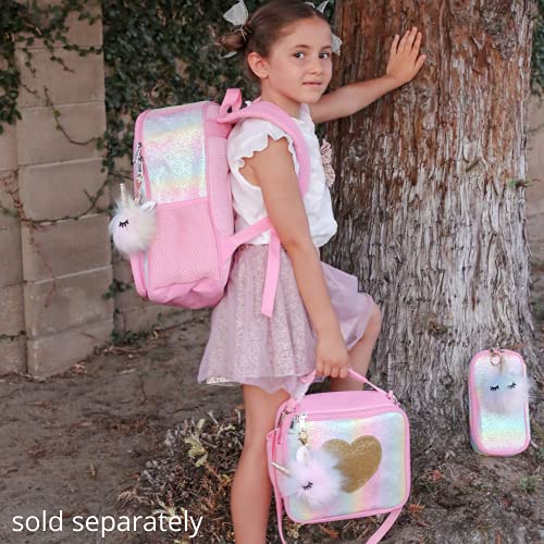 JOJOOKIDS Lunch Box Insulated - Easy to Clean and Safe to Use Kids Lunch Bag for Girls Glitter Rainbow Thermal Soft Perfect for Packing Hot or Cold Snacks for School and Travel