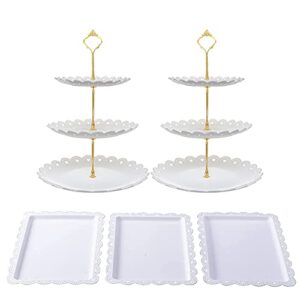 set of 5pcs cupcake stand and dessert fruit snack tower tray for wedding home birthday tea party serving platter