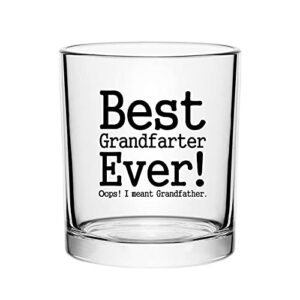 funny grandpa whiskey glass 10oz - best grandfarter ever i meant grandfather old fashioned whiskey glass, gag gift for grandpa, new grandpa, scotch glass gift for father’s day birthday christmas