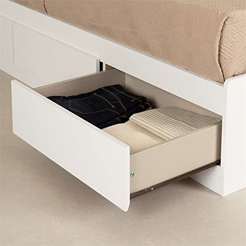 South Shore Fusion Mates Bed with 3 Drawers, Full, Pure White