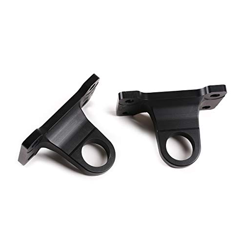 Aluminum Alloy Iron Rear Bumper Tow Hook Rescue Accessories 2PCS for Land Rover Defender 110 2020-2022 (Black)