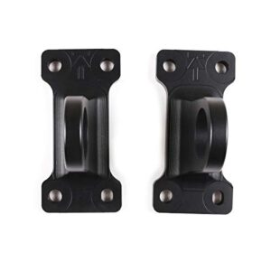 Aluminum Alloy Iron Rear Bumper Tow Hook Rescue Accessories 2PCS for Land Rover Defender 110 2020-2022 (Black)