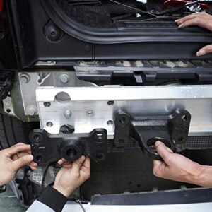 Aluminum Alloy Iron Rear Bumper Tow Hook Rescue Accessories 2PCS for Land Rover Defender 110 2020-2022 (Black)