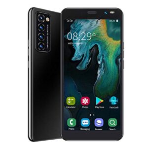 Dilwe 5.45in HD Smartphone Unlocked, Face Fingerprint Unlock Smartphone, Unlocked Android Cell Phone, Dual Camera 2MP+5MP, 1GB+8GB, 2200mAh Battery (Black)