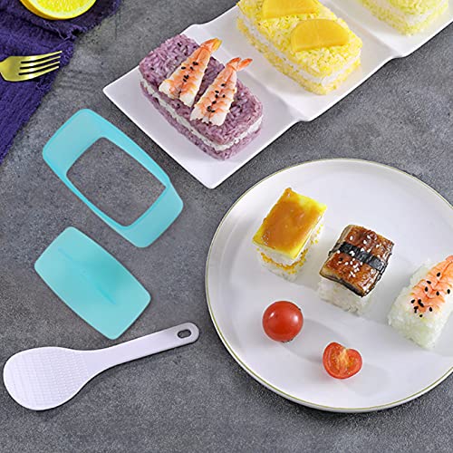 DIMVKA Non Stick Musubi Maker Press, Non Toxic Onigiri Sushi Rice Mold, Musubi Luncheon Meat Maker Mold with Small Rice Paddle (1 Pack)