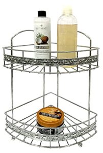 uniware heavy duty shower caddy, antique style, chrome coated (15 inch, 2 layer)