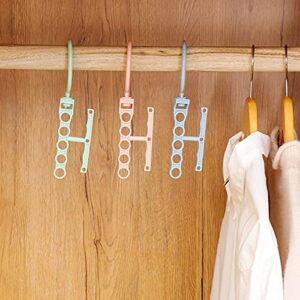 Clothes Hanger, Hook Sturdy Space-Saving Plastic Coat Laundry Drying Rack for Wardrobe - Green