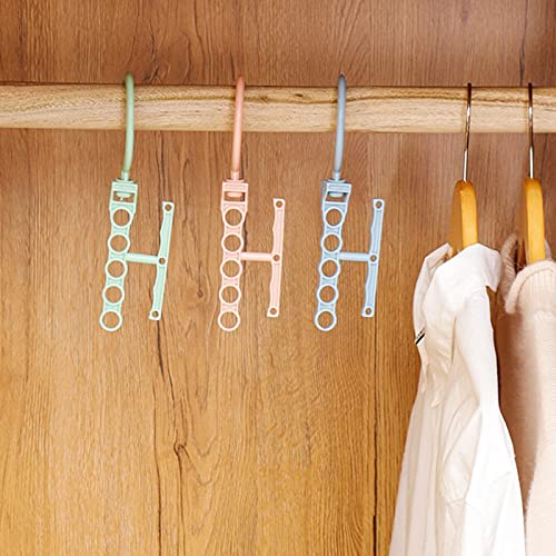 Clothes Hanger, Hook Sturdy Space-Saving Plastic Coat Laundry Drying Rack for Wardrobe - Green