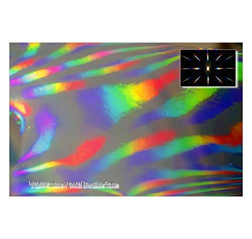 13,500 Lines/inch Diffraction Grating Sheet - Double Axis [1 Foot x 6 Inches]