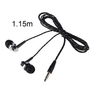 Earphones, Earbuds Heavy Bass Stereo Plastic Games Headset for Walking - Black