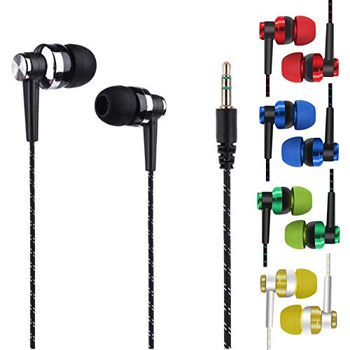 Earphones, Earbuds Heavy Bass Stereo Plastic Games Headset for Walking - Black