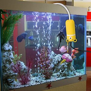 Aquarium USB Air Pump Portable Mini USB Aquarium Fish Tank Oxygen Air Pump Mute Energy Saving Fish Tank Air Pump Yellow