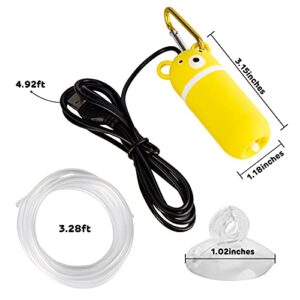 Aquarium USB Air Pump Portable Mini USB Aquarium Fish Tank Oxygen Air Pump Mute Energy Saving Fish Tank Air Pump Yellow