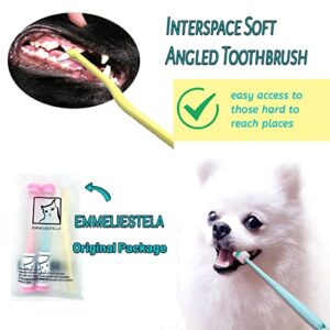 Emmeliestella Small dog & Cat Toothbrush 360 Degree Soft Silicone, Cat Dental Care, Pet Toothbrush, Oral Hygiene, Easy to Handle, Deep Clean, Independent Packaging, light sky blue & light pink (3 PCS)