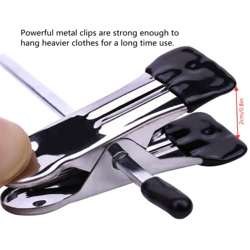 10Pieces Space Saving Skirt Hanger with Adjustable Clips Hanger, Durable Metal Pants Hanger Ultra Thin Space Saving Boots Socks Bags Hanging Clips Boot Storage