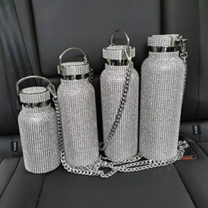 rbklo sparkling rhinestone insulated bottle,fashion diamond thermos bottle,bling thermal bottle diamond thermol,thermos cups for hot drinks leakproof,best gift for men women (p, 500ml)