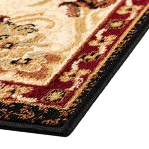 Rugs.com Pioneer Collection Rug – 4' x 6' Black Medium-Pile Rug Perfect for Living Rooms, Large Dining Rooms, Open Floorplans