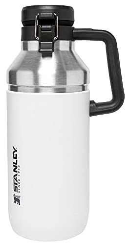 Stanley Go Growler, 64oz Stainless Steel Vacuum Insulated Beer Growler, Rugged Growler with Stainless Steel Interior, 24 Hours Cold and 4 Days Ice Retention