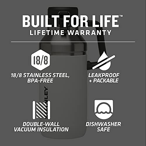 Stanley Go Growler, 64oz Stainless Steel Vacuum Insulated Beer Growler, Rugged Growler with Stainless Steel Interior, 24 Hours Cold and 4 Days Ice Retention