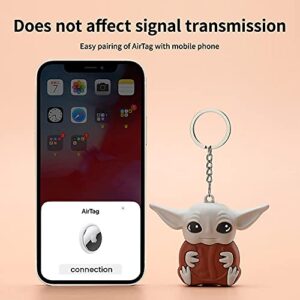 Ahnspiceo Silicone Case for AirTag Finder, 3D Cute Cool Cartoons Anime Silicone Design,Anti-Scratch Protective Skin Cover with Keychain Compatible with AirTags 2021