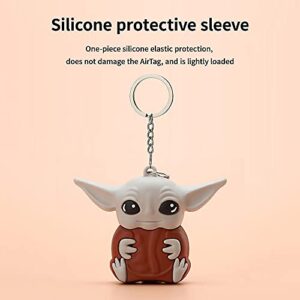 Ahnspiceo Silicone Case for AirTag Finder, 3D Cute Cool Cartoons Anime Silicone Design,Anti-Scratch Protective Skin Cover with Keychain Compatible with AirTags 2021