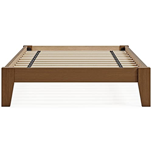 Signature Design by Ashley Tannally Modern Wood Youth Platform Bed Frame, Twin, Light Brown