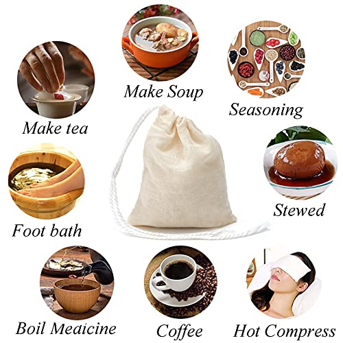 LOOKSGO 25 Pcs 5x7 Inch Muslin Bag Sachet Bag for Party Wedding Home Supplies Cotton Drawstring Bags for Jewelry