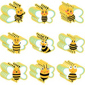 45 pieces bee cutouts cards bee shaped paper cuts cute bee theme greeting cut outs name tags labels bulletin board classroom decoration for welcome back to school party supplies