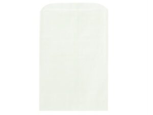 premium quality white paper bags flat merchandise bags 5" x 7.5" 100 pack