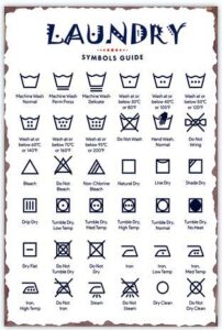 zovson laundry symbols guide vintage metal tin sign laundry signs rustic farmhouse country home decor 8x12inch