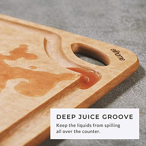 Elihome Kitchen Cutting Boards 2-piece set, Natural Wood Fiber Composite, Dishwasher Safe, Eco-Friendly, Juice Grooves, Non-Porous, Made in USA, Medium (10"x 13"x 1/4”) Small (7" x 10" x 1/4")