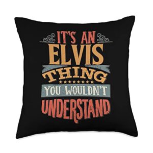 funny name gifts by maria elvis name throw pillow, 18x18, multicolor