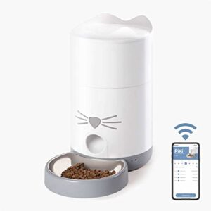 catit pixi smart feeder – automatic and customizable feeding schedule with app support, white