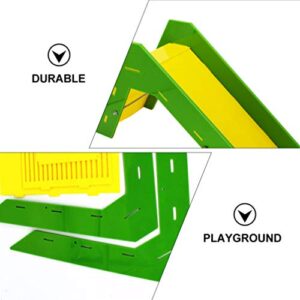 TEHAUX 2 in 1 Parrots Slide Training Bird Toys and Crawling Ladder Parrot Educational Toys Bird Skill Training Slide Ladder Parrot Trick Training Sliding Prop