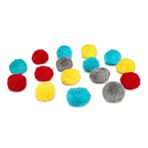 CHIWAVA 24PCS 1.8" Catnip Furry Cat Toys Ball Soft Pom Pom Balls Kitten Chase Quiet Play Assorted Color