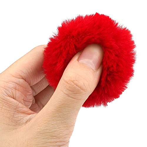 CHIWAVA 24PCS 1.8" Catnip Furry Cat Toys Ball Soft Pom Pom Balls Kitten Chase Quiet Play Assorted Color