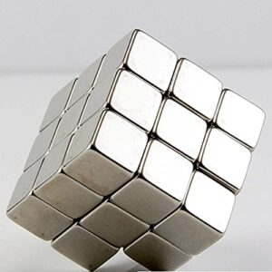 20 PCS Square Cube Magnets - 10x10x10mm Refrigerator Magnets Fridge Magnets Whiteboard Magnets Square Magnets Small Magnets for Office, Hobbies, Crafts, Science and School Classrooms, 3/8"x3/8"x3/8"