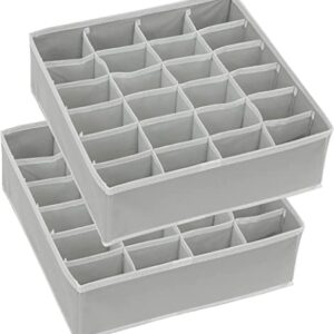 Simple Houseware Closet Underwear Organizer Drawer Divider 4 Set + 2-Pack Socks Organizer