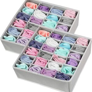 Simple Houseware Closet Underwear Organizer Drawer Divider 4 Set + 2-Pack Socks Organizer