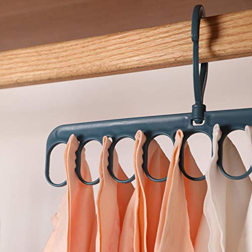 Clothes Hanger, Laundry Drying Rack Multi-use Strong Construction Plastic Home Hotel Apartment Excellent Clamping Organizer Hanger for Gifts - Grey