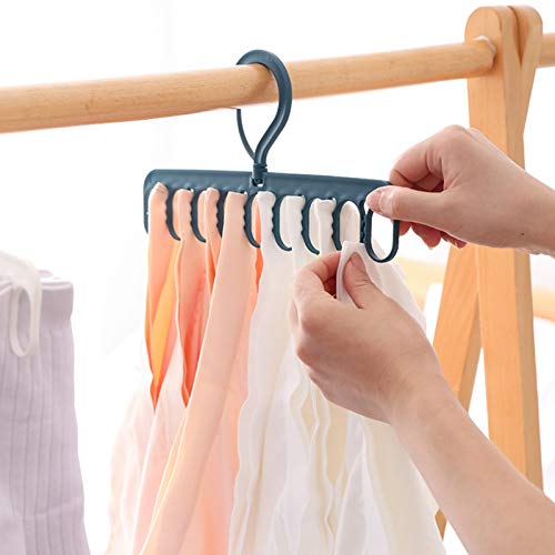 Clothes Hanger, Laundry Drying Rack Multi-use Strong Construction Plastic Home Hotel Apartment Excellent Clamping Organizer Hanger for Gifts - Grey