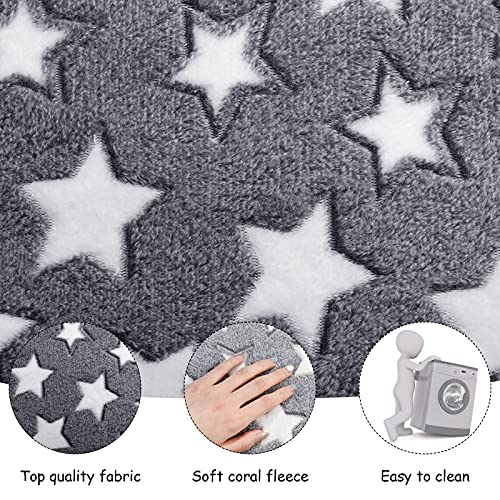 4 Pieces Rabbit Guinea Pig Bed Mats Soft Plush Bunny Pad Mats Small Animal Dog Cat Bed Dog Crate Kennel Pad Mat Hamster Cozy Dog Bed Mat for Small Animal (Big Twinkle, 10 x 11 Inch)