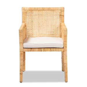 Baxton Studio Karis Chairs, Natural/White Natural/White