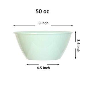 Youngever 50 Ounce Plastic Bowls, Large Cereal Bowls, Large Soup Bowls, Set of 9 (9 Urban Colors)