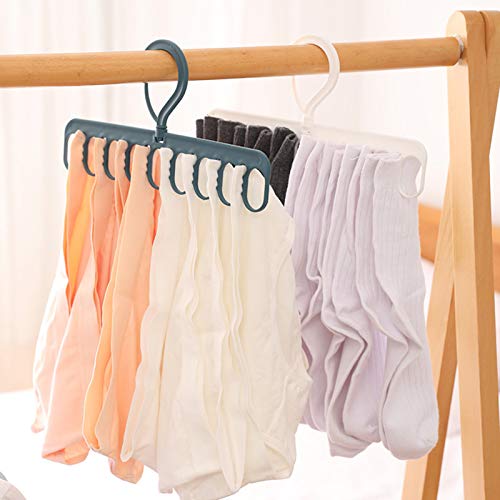 Gaweb Clothes Hanger, Laundry Drying Rack Multi-use Strong Construction Plastic Home Hotel Apartment Excellent Clamping Organizer Hanger for Gifts - White, One Size