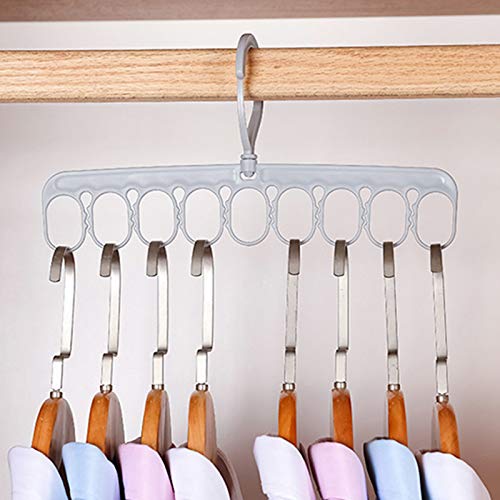 Gaweb Clothes Hanger, Laundry Drying Rack Multi-use Strong Construction Plastic Home Hotel Apartment Excellent Clamping Organizer Hanger for Gifts - White, One Size