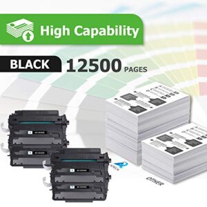 Aztech Compatible Toner Cartridge Replacement for HP 55X CE255X 55A CE255A P3015 P3015dn P3015x Pro 500 MFP M521dn M521dw M521 M525 Printer Ink (Black, 4-Pack)